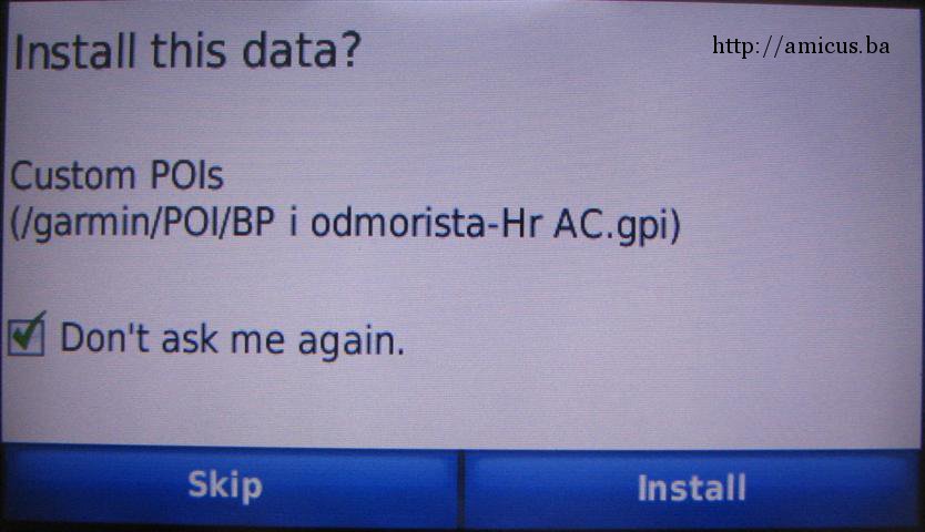 Install Data display